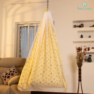 Yellow Mickey Mouse Cradle Cloth With Net