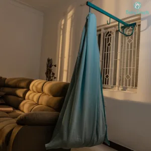 Blue Muslin Plain Cradle Cloth