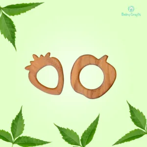 Wooden Teethers - Apple and Strawberry
