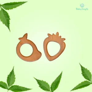 Wooden Teethers - Mango and  Strawberry