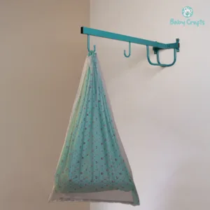 Blue Mickey Mouse Cradle Cloth With Net & Hanger