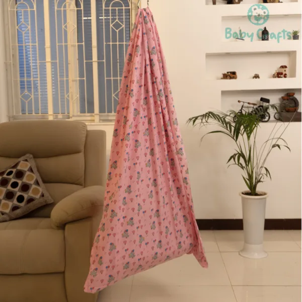 Pink Elephant Baby Cradle Cloth