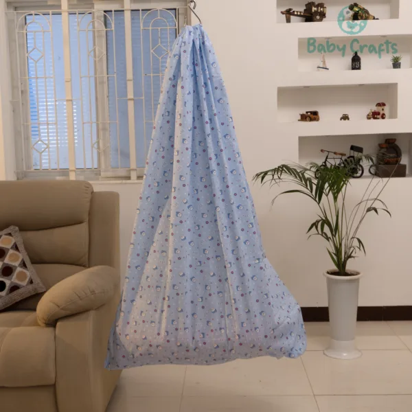 Blue Polar Bear Cradle Cloth