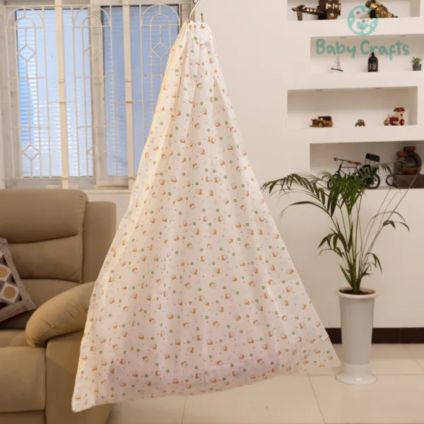 White Polar Bear Cradle Cloth