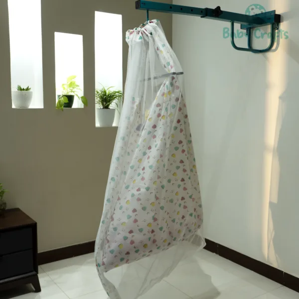 White Octopus Baby Cradle Cloth With Net & Hanger