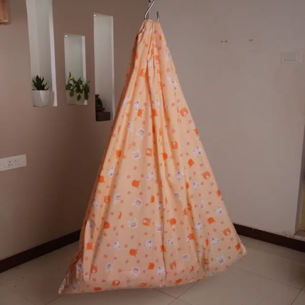 Peach Little Rabbit Printed Cradle Cloth