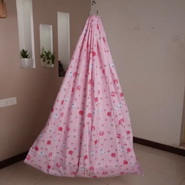 Pink Little Rabbit Printed Cradle Cloth