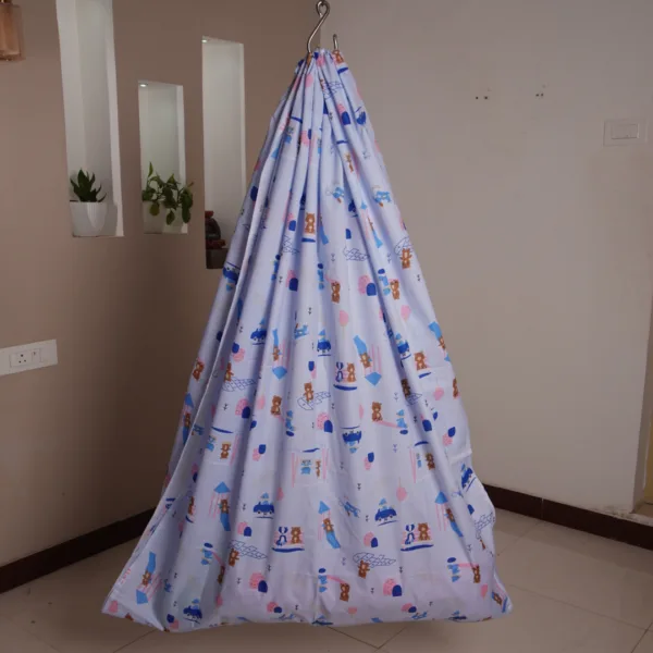 Blue Teddy Bear Cradle Cloth