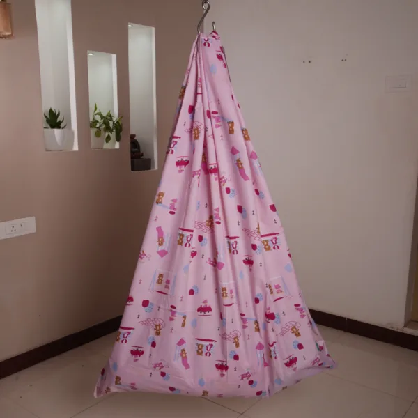Pink Teddy Bear Cradle Cloth